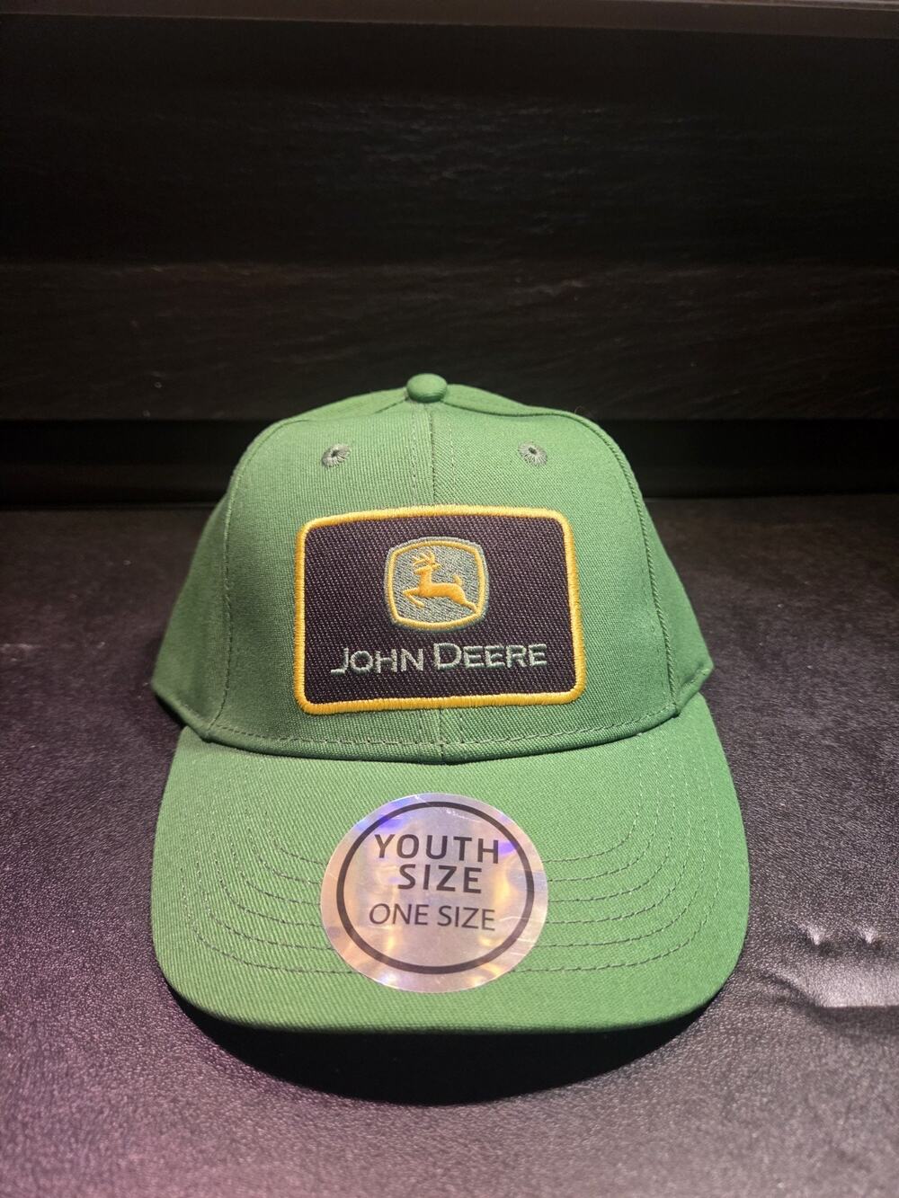 NEW John Deere Youth Size Child Adjustable Green 100% Cotton Baseball Hat CAP